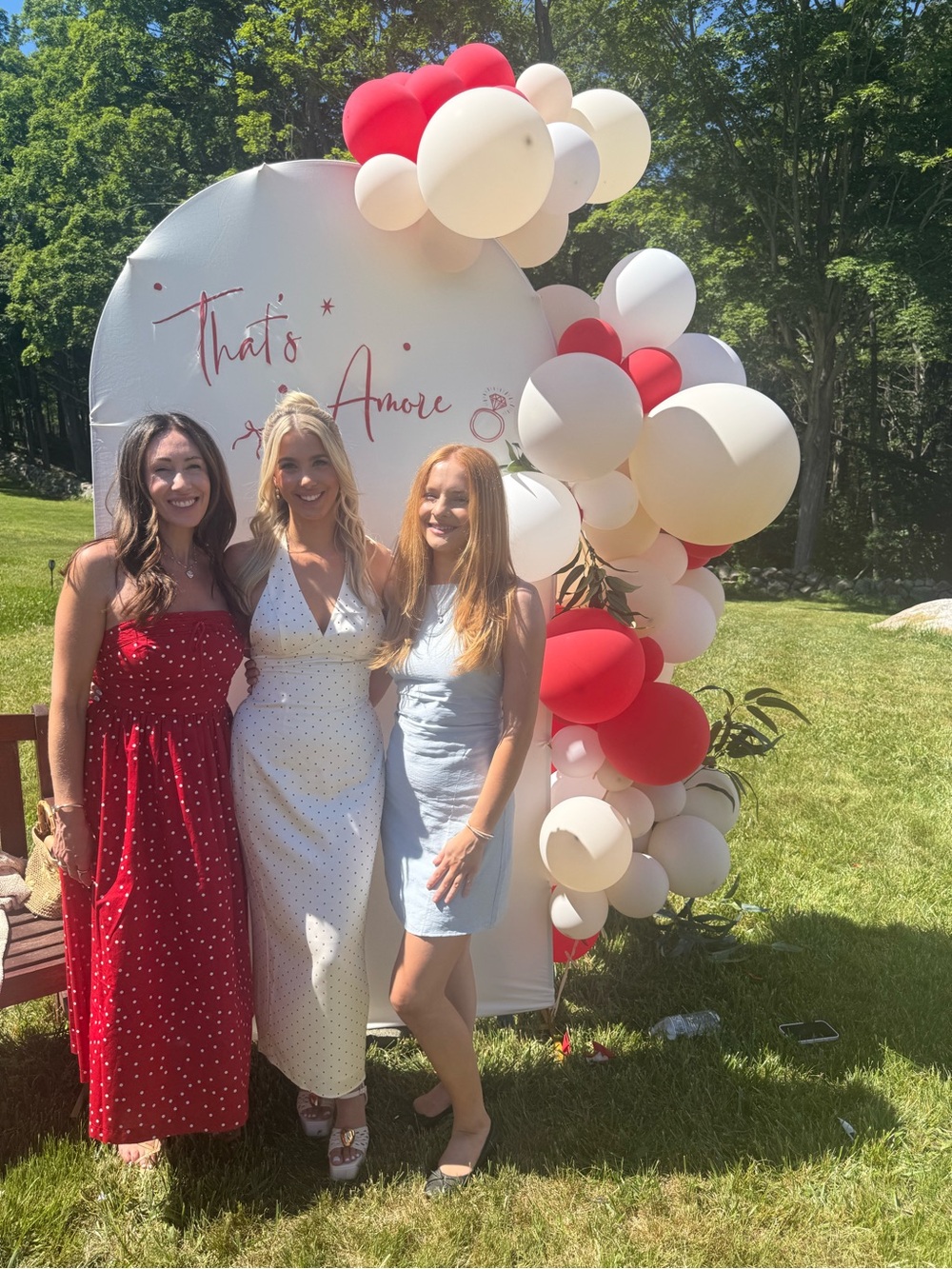 Abercrombie & Fitch Red Polka-Dot Midi Dress
